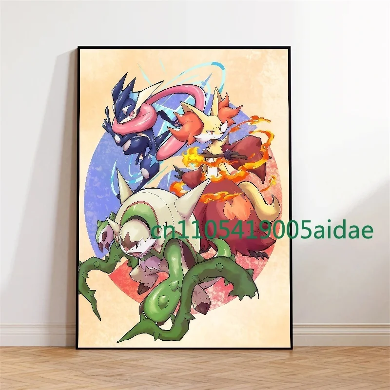 البوكيمون أنيمي السنجاب تشارماندر Bulbasaur المشارك يطبع ديكور المنزل لغرفة المعيشة المشارك قماش اللوحات الزخرفية HD