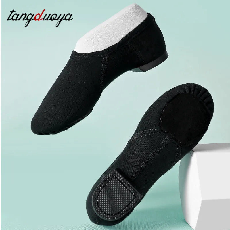 Chaussures de Ballet pour femmes et enfants, pantoufles de danse à semelle souple, chaussures professionnelles en tissu extensible pour entraînement