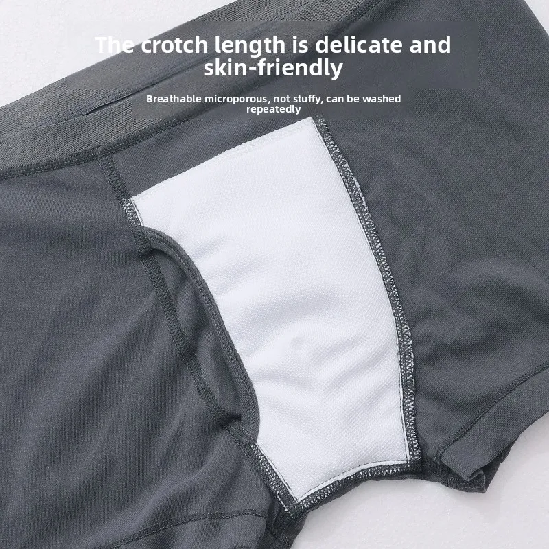 Men’s Incontinence Underwear Cotton Regular Absorbency Reusable Washable Urinary Incontinence Briefs for Prostate Surgica