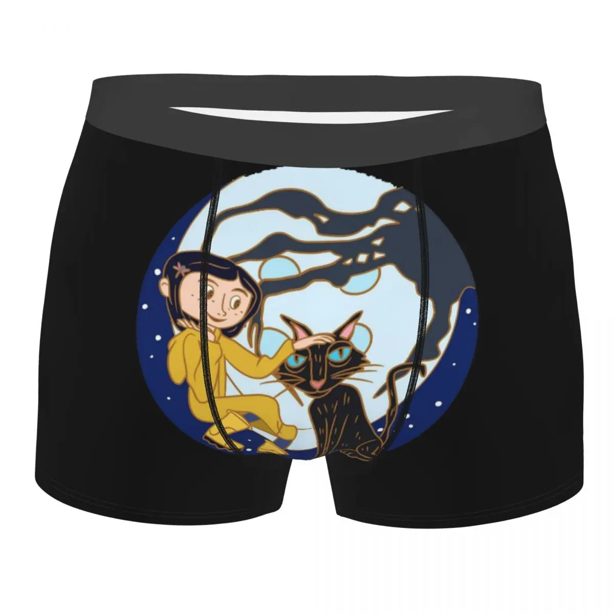 

Нижнее белье с героями мультфильмов Coraline Horor на заказ, мужские дышащие трусы-боксеры, шорты, мягкие трусы для мужчин