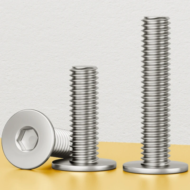 SS CM M5 M6 304 Edelstahl Sechskant Innensechskant Ultradünne flache Wafer-Innensechskantschrauben Schraube für Elektronikmöbel DIY