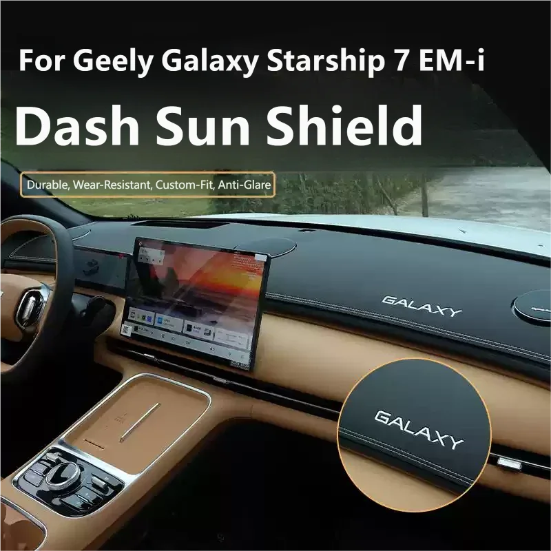 For Geely Galaxy Starship 7 EM-i Geely EX5 EM-i 2026 Dashboard Cover Pad Sunshade Dashmat Carpet Leather Non-slip Mats Protect