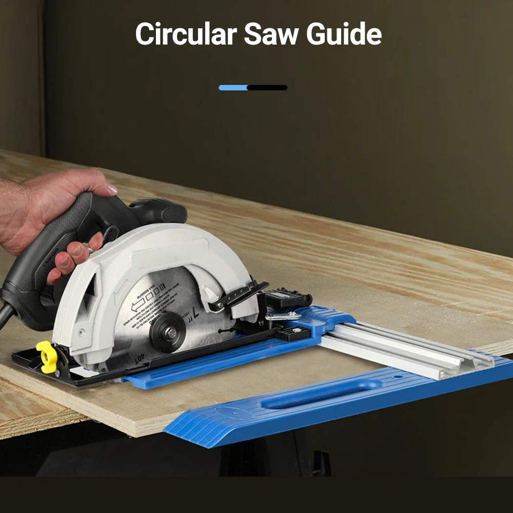 Circular Saw Fence Guide Woodworking Cutting Guide Rail Aluminum Alloy Plastic Multifunctional Circular Saw Guide Track 0-65cm