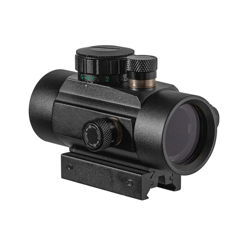 1X40 Red Dot Scope Tactical Riflescope Collimator Reflex Sight With Integrated Red Laser Hunting Optics 11mm and 20mm Rail Mount