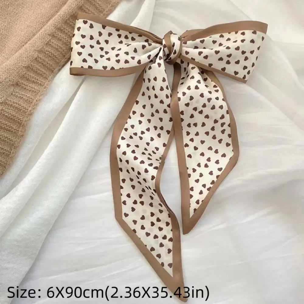 1/4 pçs sensação de seda lenço de seda magro foulard fita cachecóis acessórios para o cabelo saco de pulso bandana hairband lenços de cabeça feminino primavera