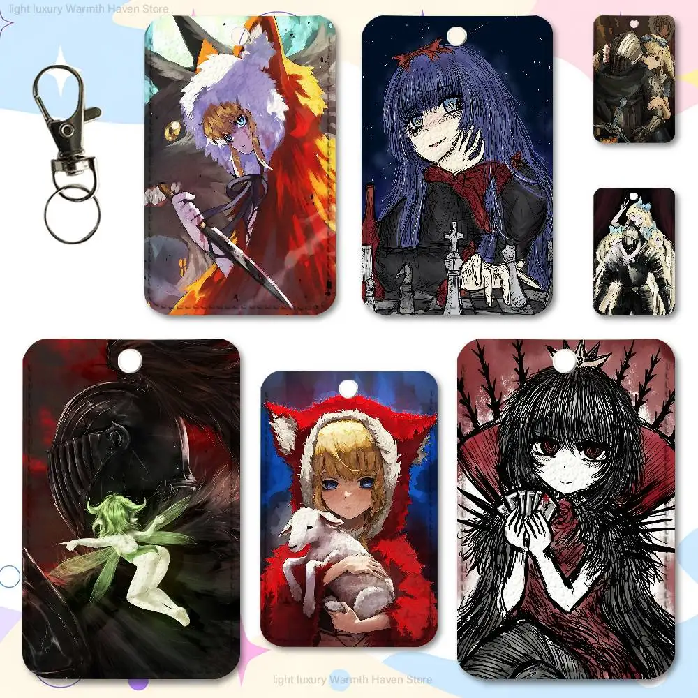

Game B-Black S-Souls Holder Keychain For Work Card Bank Business Holder Student Card Protective Case Bus Card