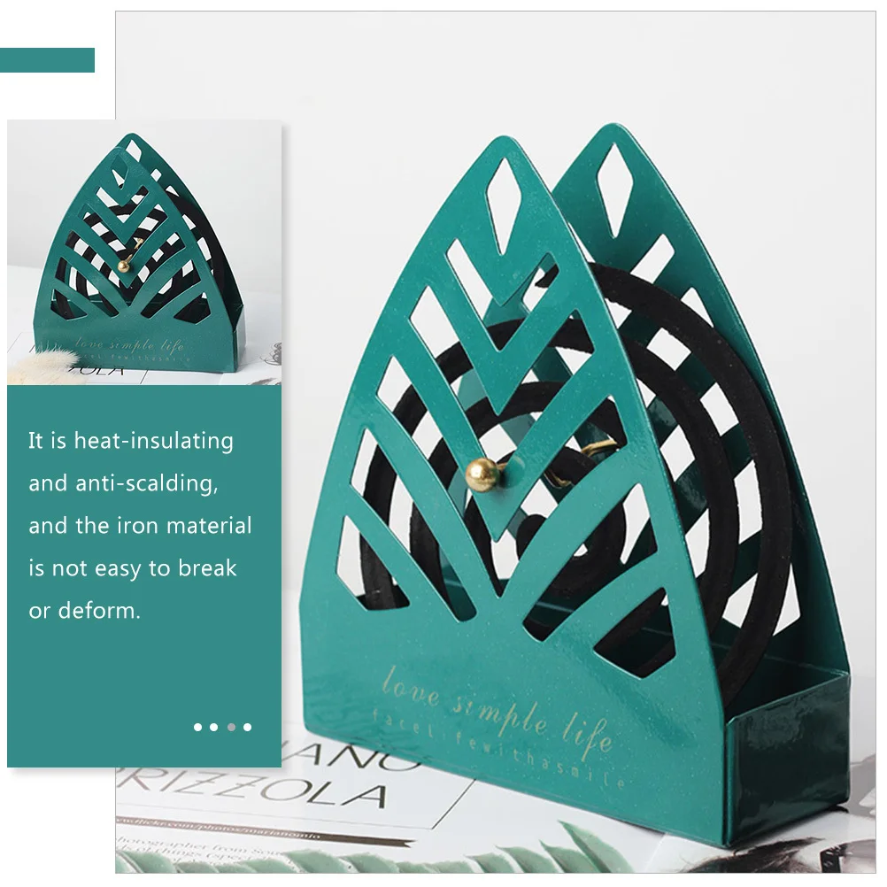 1pc pendurado suporte de ferro oco design queimador de incenso à prova de fogo de isolamento térmico para decoração de casa interior