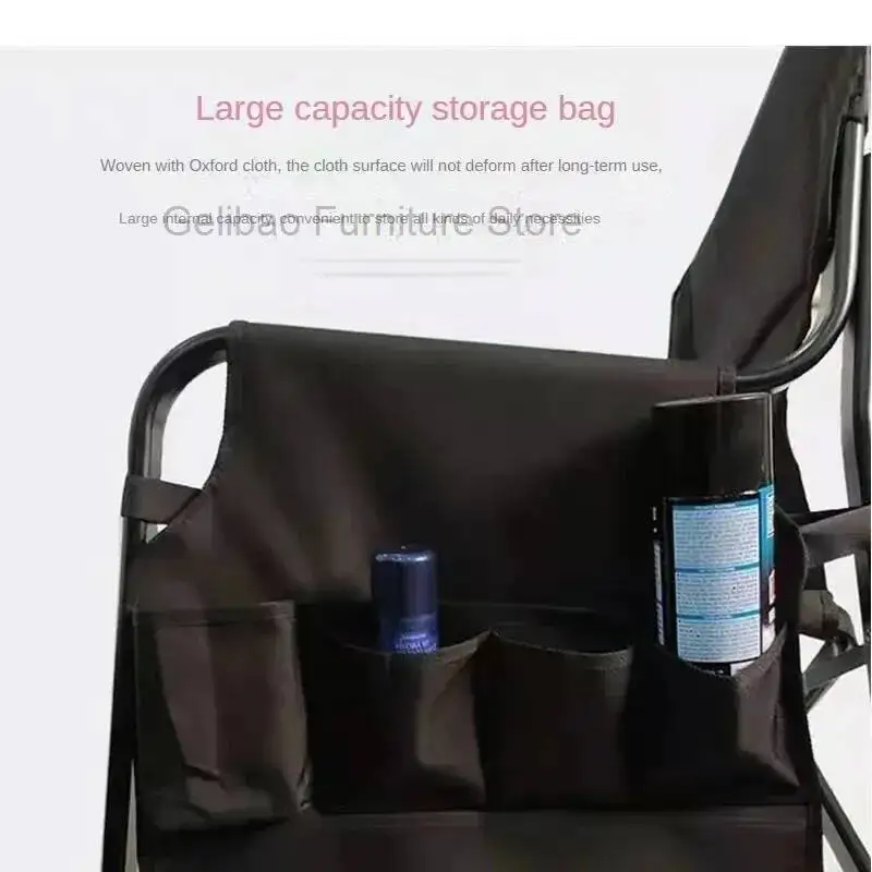 

Aluminum Alloy Tall Feet Professional Makeup Chair Black Folding Outdoor Camping Portable Director Hair furniture