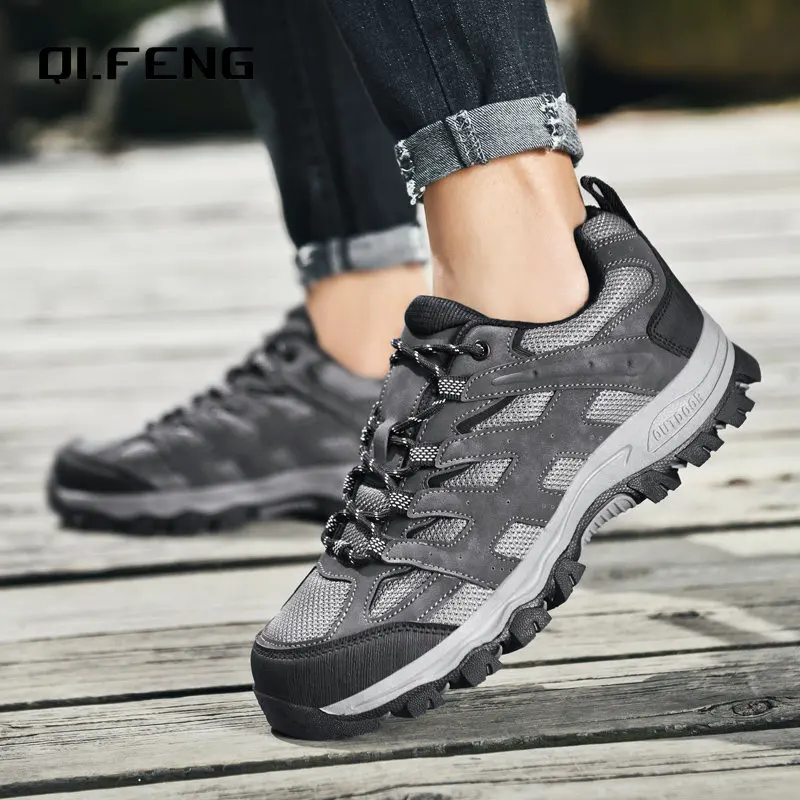 New Arrivial Plus size men outdoor sports hiking shoes classic sneaker fashion trekking boots climbing footwear for man boot 47