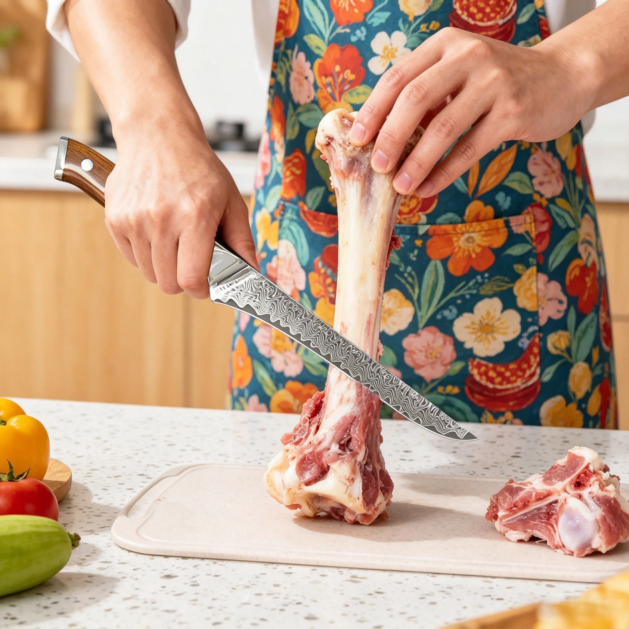 Premium Boning Knife Damascus Steel Knife Kitchen Knives Chef Cooking Tools Vegetables Slicing Fruit Knives Meat Boning Cleaver - view 5