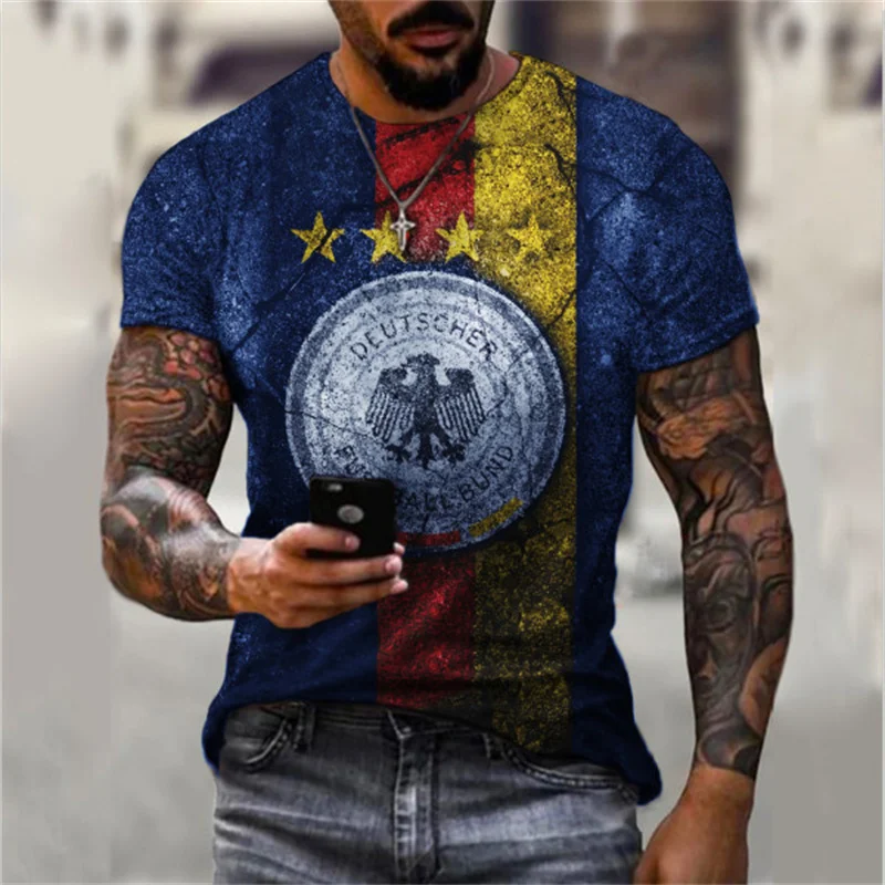 Route 66 Print Summer Men T Shirts Vintage 3d Printed Casual Short Sleeve Tee Shirt Fashion Outfits Streetwear Oversized Tops