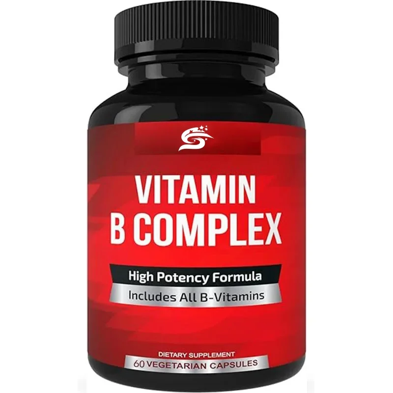 Complex Vitamins - All B Vitamins, Including B12 B1、b2、b3、b5、b6、b7、b9、 Folic Acid Vitamin B Supplement