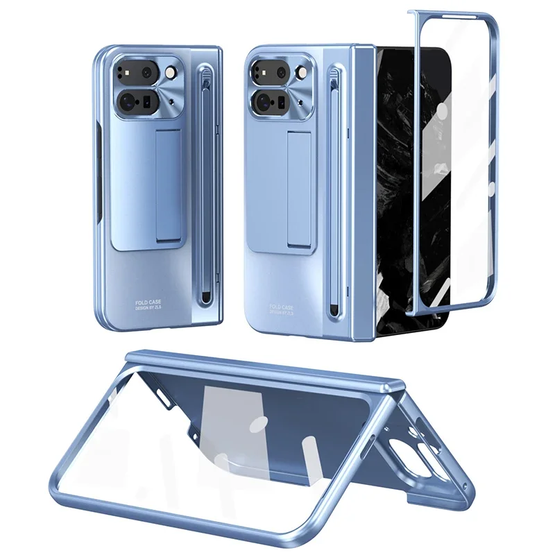Funda con S Pen y protección de bisagra para Google Pixel 11 10 9 Pro Fold, con lápiz táctil, protector de pantalla y soporte invisible