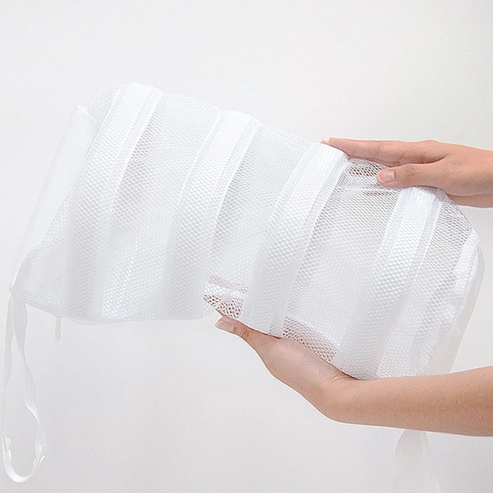 

3pcs Universal Shoe Laundry Mesh Washing Bag Zippered Sneaker Wash Pouch Washer Dryer Mesh Cloth Protection For Socks