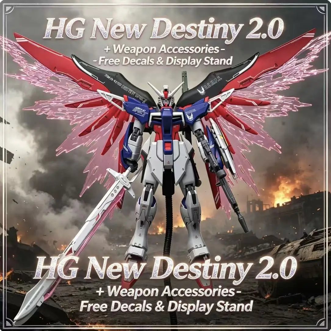 224 HG 1/144 Destiny Spec II Final Battle Image Color, Kit de Montaje de Modelo, Figura de Acción Seed, Armadura Azul Oscuro, Juguete, Regalo para Niño