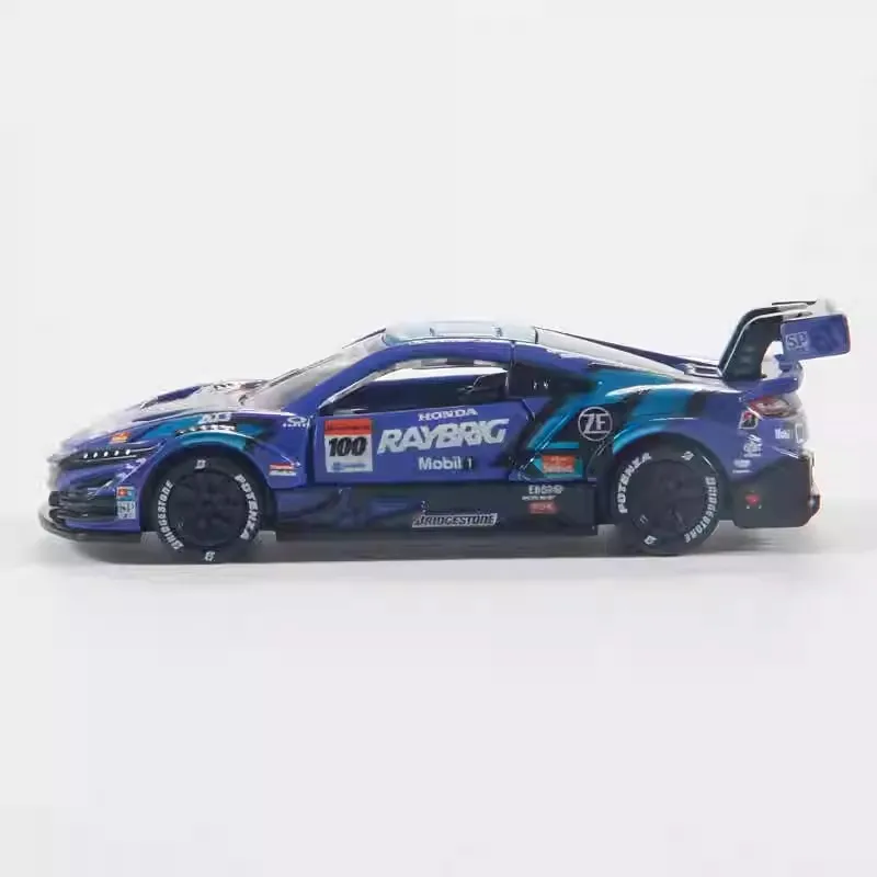 TAKARA TOMY modèle de simulation en alliage moulé sous pression TP Honda voiture de course NSX-GT, jouets d'affichage de collection pour enfants, cadeaux pour enfants.