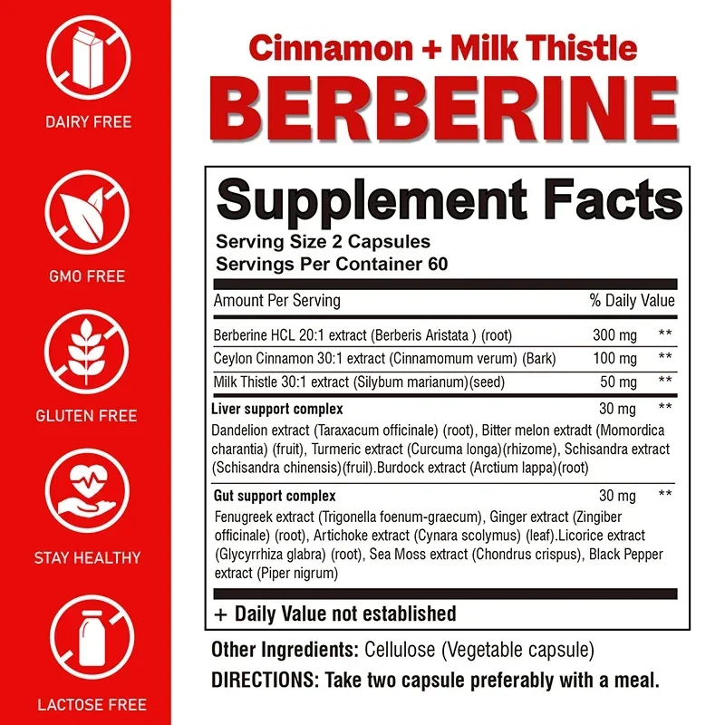 Berberine - Supports Cognitive and Gastrointestinal Health and Improves Immunity