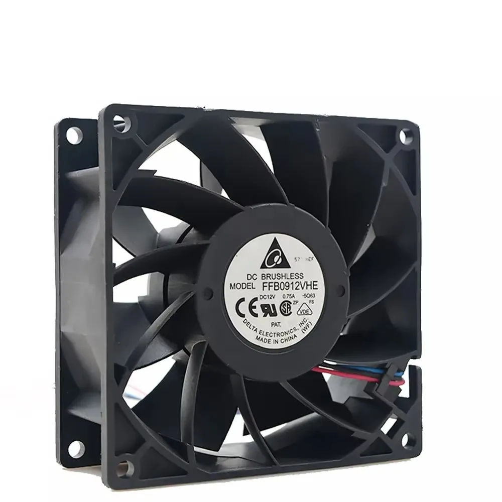 For Delta FFB0912VHE  9CM 9038 90X90X38MM DC 12V 0.75A Large air volume Chassis cooling fan