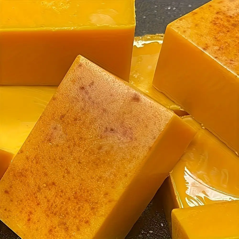 Turmeric Kojic Acid Ginger Scrub Soap, Exfoliating Granules & Essential Oil for Oil Control & Acne