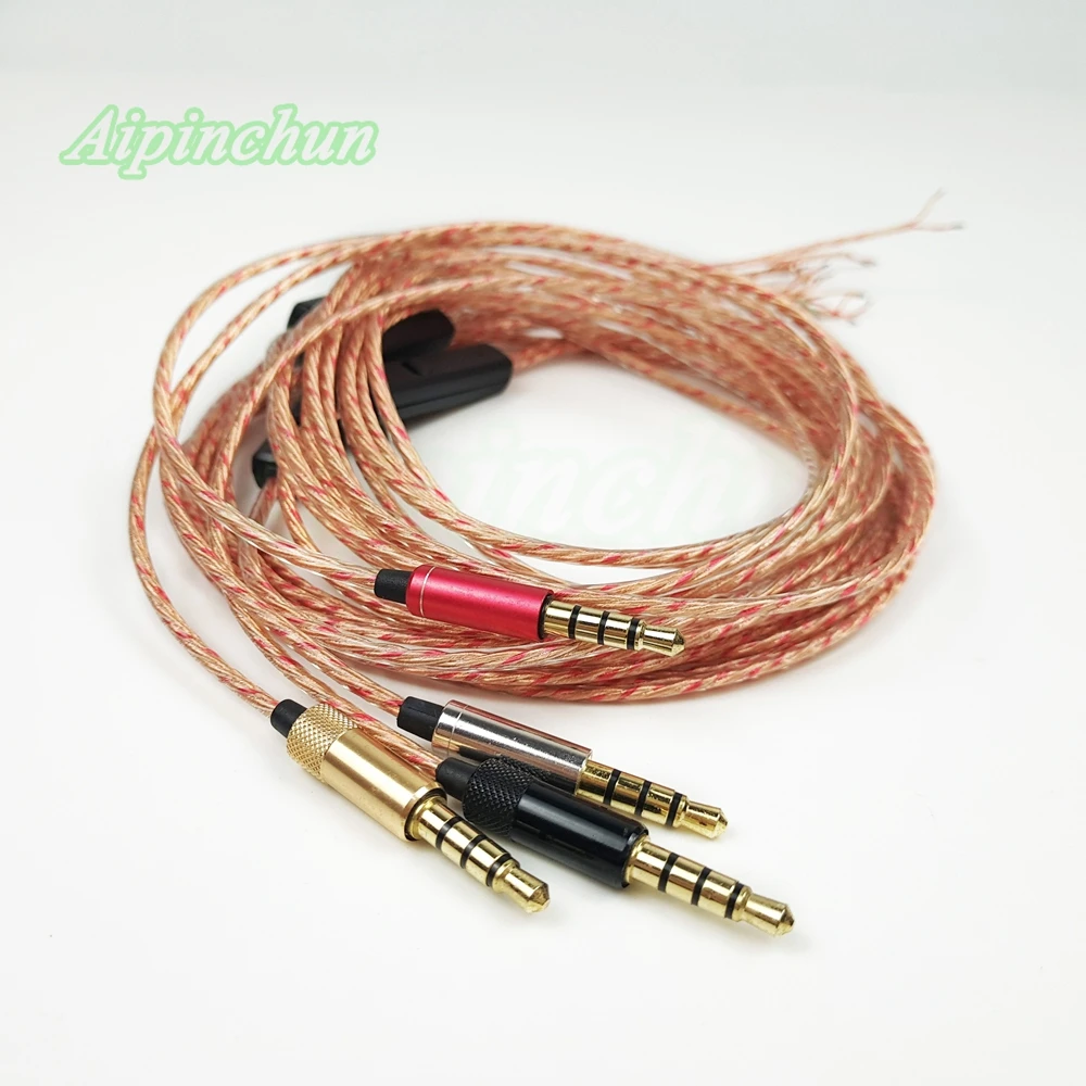 Штекер 3,5 мм, Hi-Fi кабель для наушников, провод с сердечником и регулировкой громкости, замена для наушников