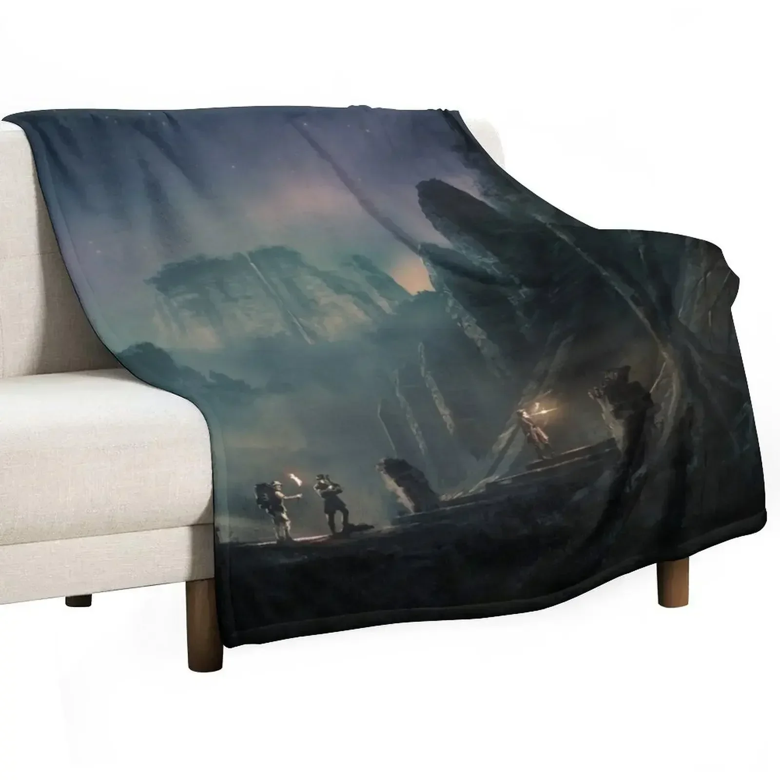 Call of Cthulhu Keeper Screen Image Right (2/2) Throw Blanket Loose Bed covers Vintage Baby Blankets