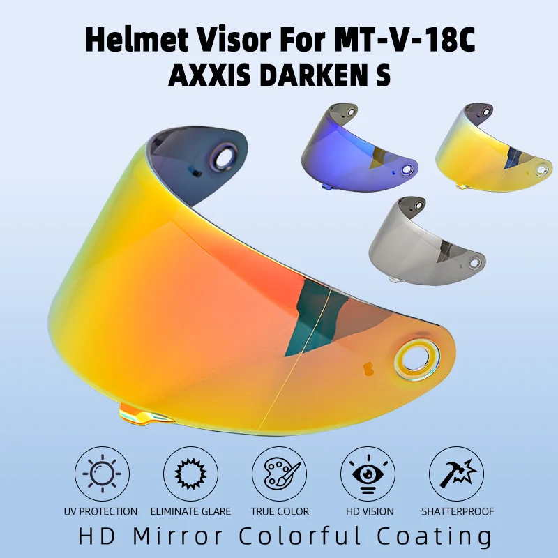 For Axxis Draken S Helmet Visor For MT-V-18C Full Face Lens Anti UV Windshiled Casco Para Motos Motorcycles Helmet Accessories