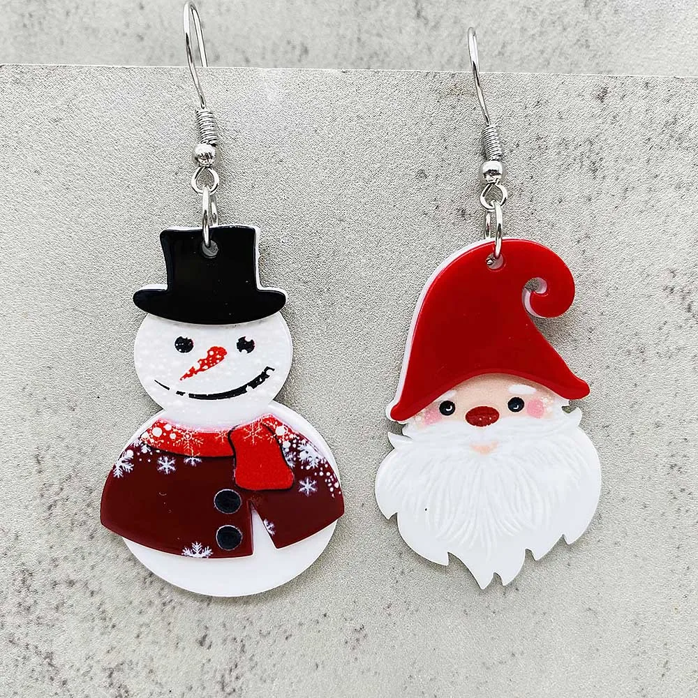 Christmas Earrings Fun Candy Snowflake Dangle Drop Acrylic Earrings for Women  Festive Jewelry Gifts