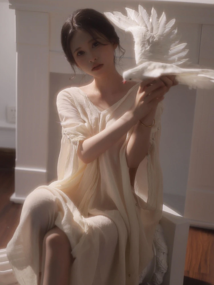 

Нежный костюм в стиле принцессы для фотосессий девочек, для студийных съемок, художественных портретов в стиле лунного света, традиционный женский наряд