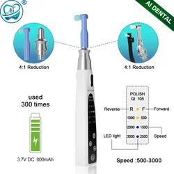 AI-PA-P4 Elétrica Sem Fio Higiene Profecia Handpiece 4:1 Redução Cabeça Substituível para Dentes Polimento Whitening LED Endomotor