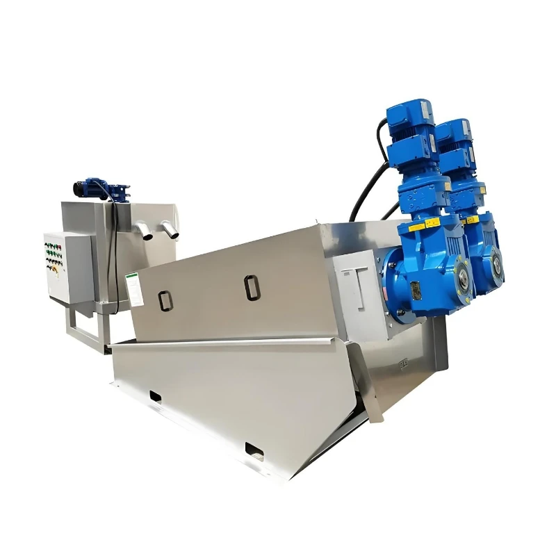 Automatic spiral stacker industrial sludge dewatering treatment oily sewage filter press equipment spiral sludge dewatering