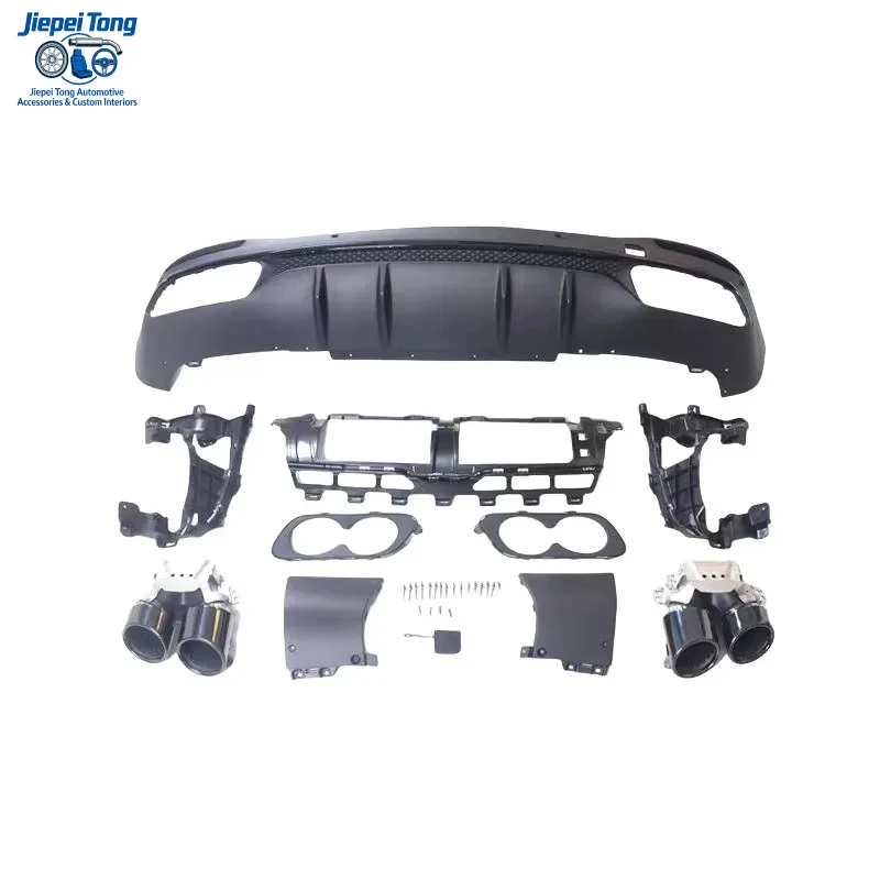 

suitable For Mercedes Benz GLE W167 Body Kit Upgrade To 2020+ GLS X167 A Style Rear Diffuser with Exhaust Tips