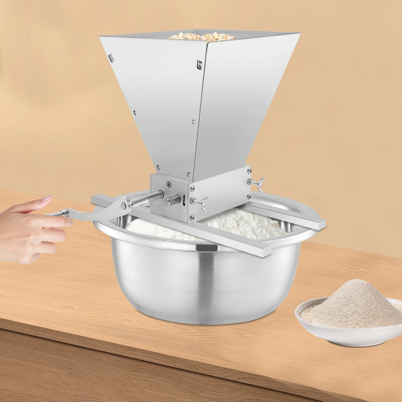 

Ручная мультизерновая мельница, ручная мельница для цельнозерновой кухни для домашней кухни, измельчения зерновых, бобов и зерен