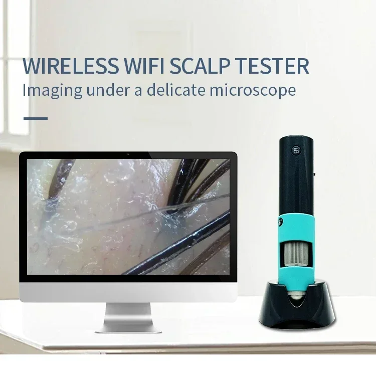 600X Wireless Portable Surface Analyzer Skin Analysis Scalp Analyzer Hair Analysis Hair Follicle Detection