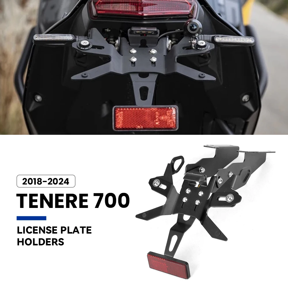 New Motorcycle Accessories For YAMAHA TENERE 700 Tenere700 2018-2024 Rear Short Tail License Plate Holder Tailstock Bracket Kit