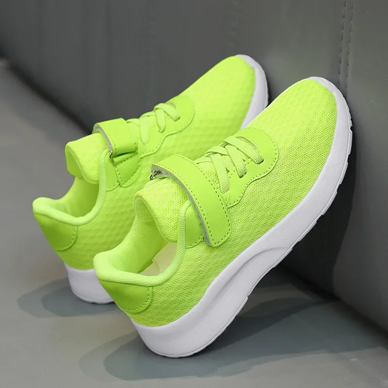 Hot Sale Cheap Sneakers Children Fashion Green Kids Running Shoes Size 28-39 Lightweight Outdoor Sports Shoes for Boys Girl 2025