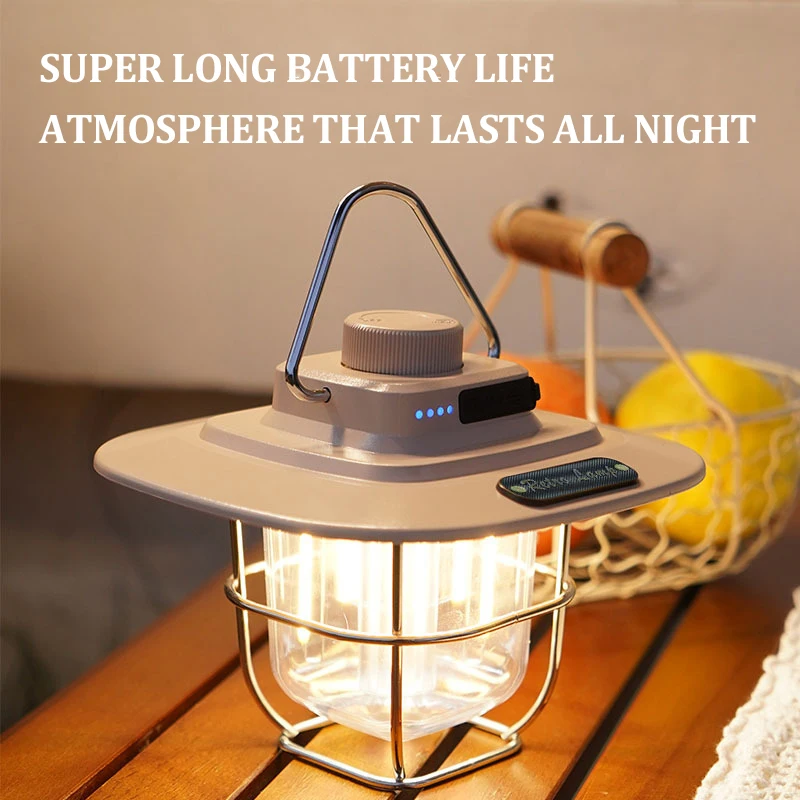 New retro camping light outdoor super bright camping light LED portable light atmosphere light emergency tent light