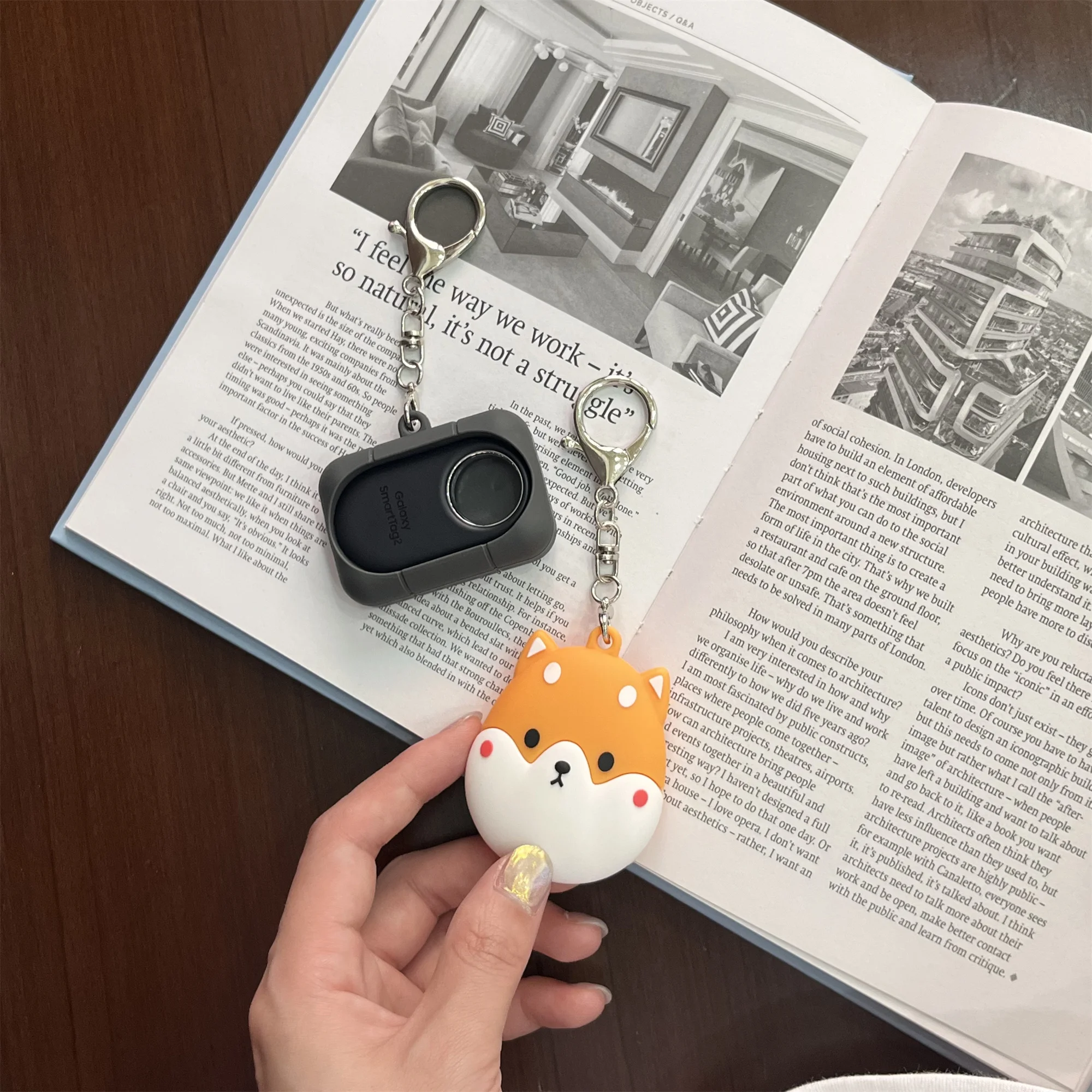 For Samsung SmartTag 2 Case 2023 Protector Cover Cartoon Dog Shark Pattern Soft Silicone Shell Skin Cover