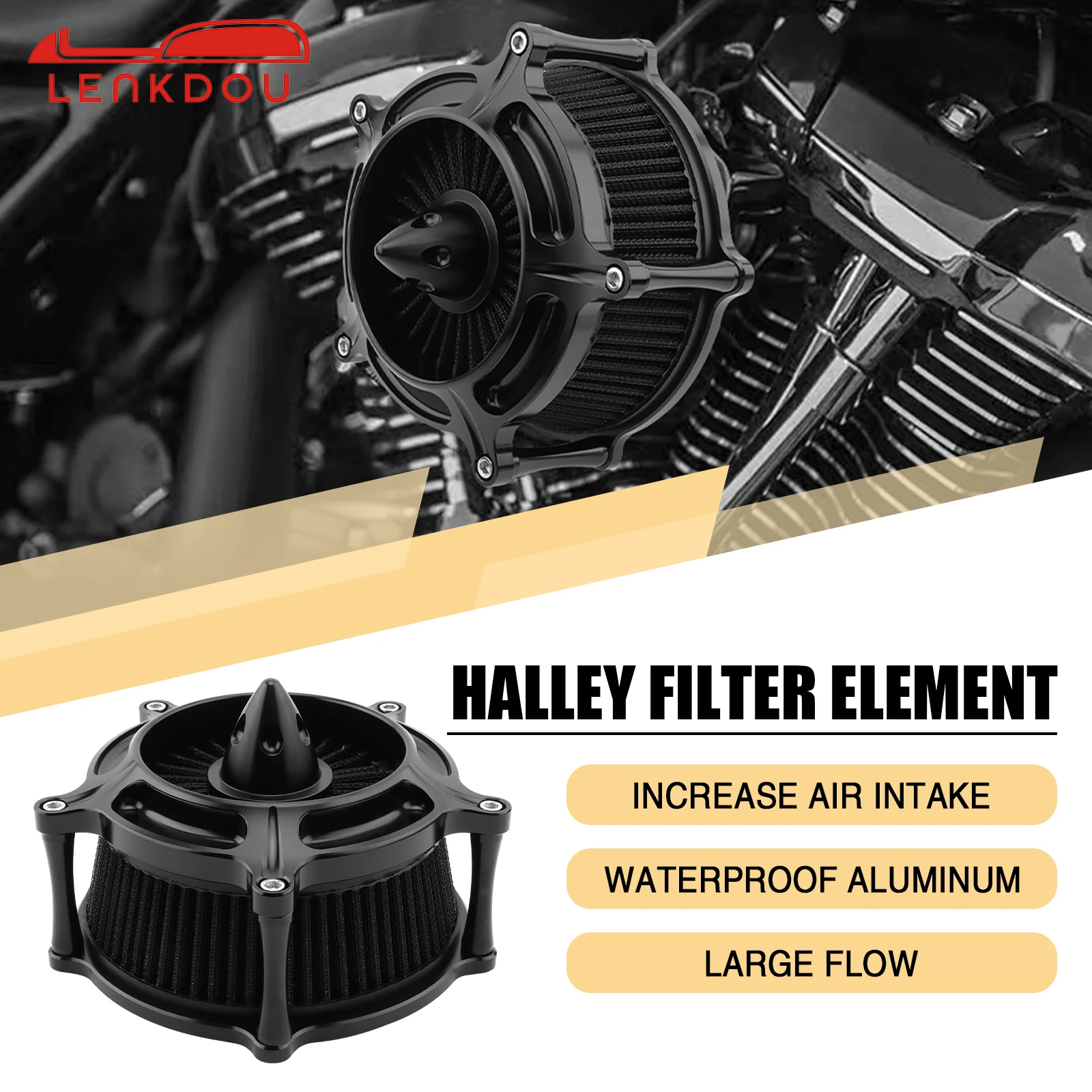 Motorcycle Air Filter Black Air Cleaner Intake System Kit For Harley Street Rod XG750A 2017-2020 Moto Accessories CNC Aluminum