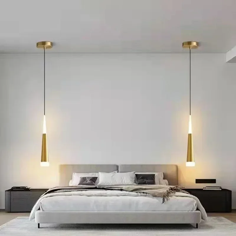 Nordic LED Pendant Lamp Long Hanging Wire Bedside Living Dining Room Study Chandelier Indoor Home Decor Light Fixture Luster