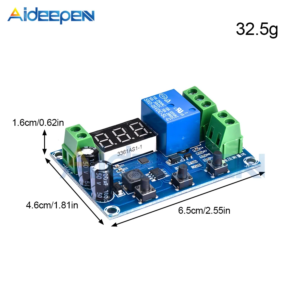 DC6-40V Battery Charge Discharge Switch Module Undervoltage Overvoltage Protection Board Auto Cut Off Disconnect Controller