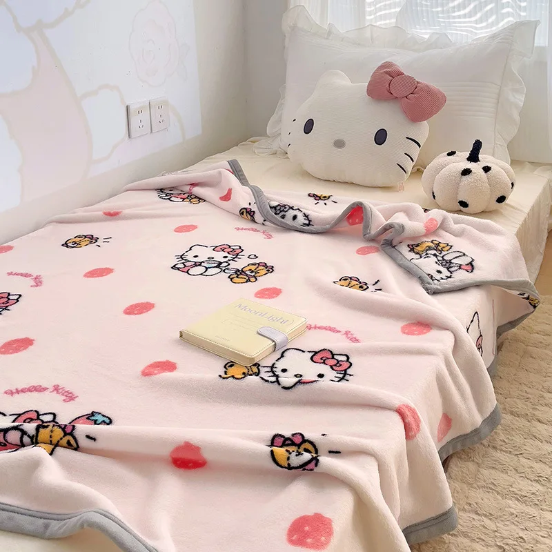 Cartoon Disney Children's Blanket Sanrio Thickened Milk Plush Cover Carpet Kindergarten Noon Office Car Napping Blanket