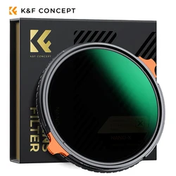 K&F CONCEPT Nano-X Series 2in1 Variable ND+CPL Circular Polarizing Filter 37-82mm ND4 to ND64 Neutral Density Camera Lens Filter
