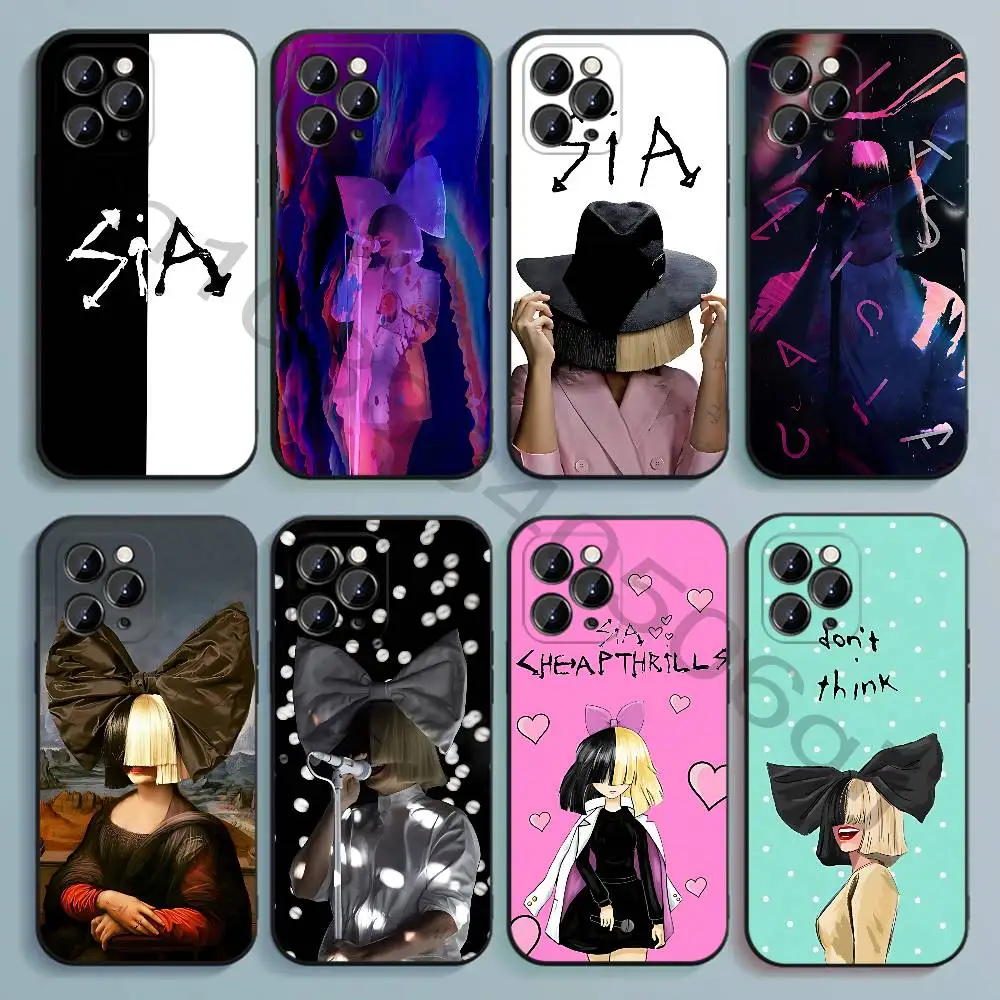 s-sia Black Soft TPU Phone Case For iPhone 17 16 15 14 13 12 11 Pro Max Mini Plus E Shell Printed