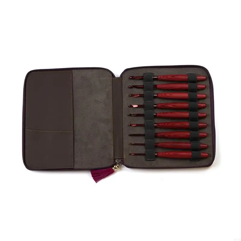 

9Pcs Aluminium Crochet Hook for Knitting Ergonomic Handle Crochet Hooks Yarn Craft Tool for Beginner 3.5-8.0mm P9YB