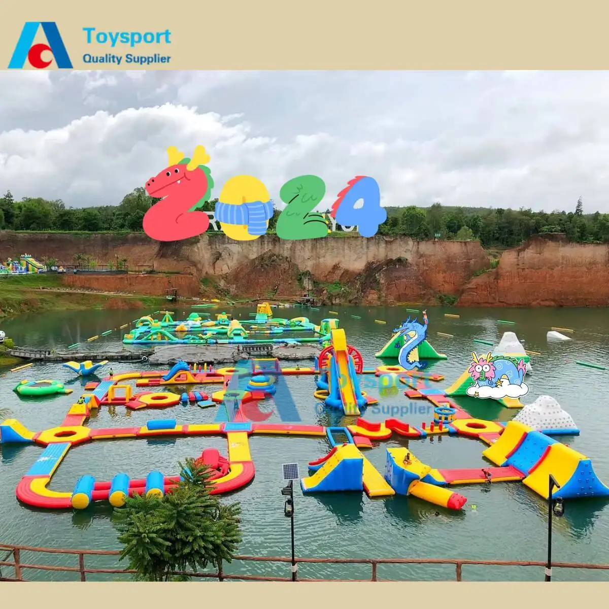 Inflatable Hot Water Park Inflat Aquatic Park Aqua Fun Park For Kids