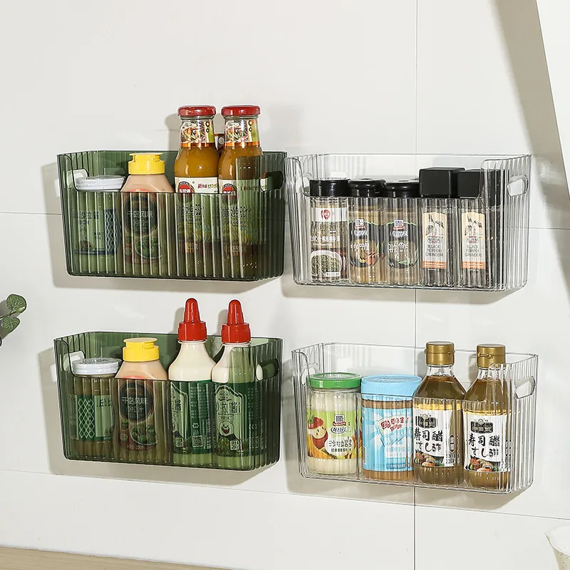 Self-adhesive Refrigerator Storage Box Large Capacity Kitchen Organizer Multi-use Container Household Space Saving Organizer