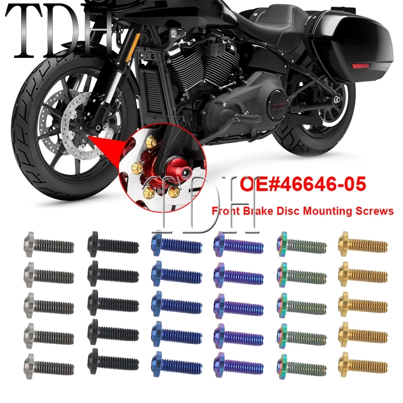 Brake Rotor Hardware Bolt For Harley Softail Deluxe Heritage Standard Night Train Street Bob FXBB FLHC FLFB Low Rider ST FXLRST