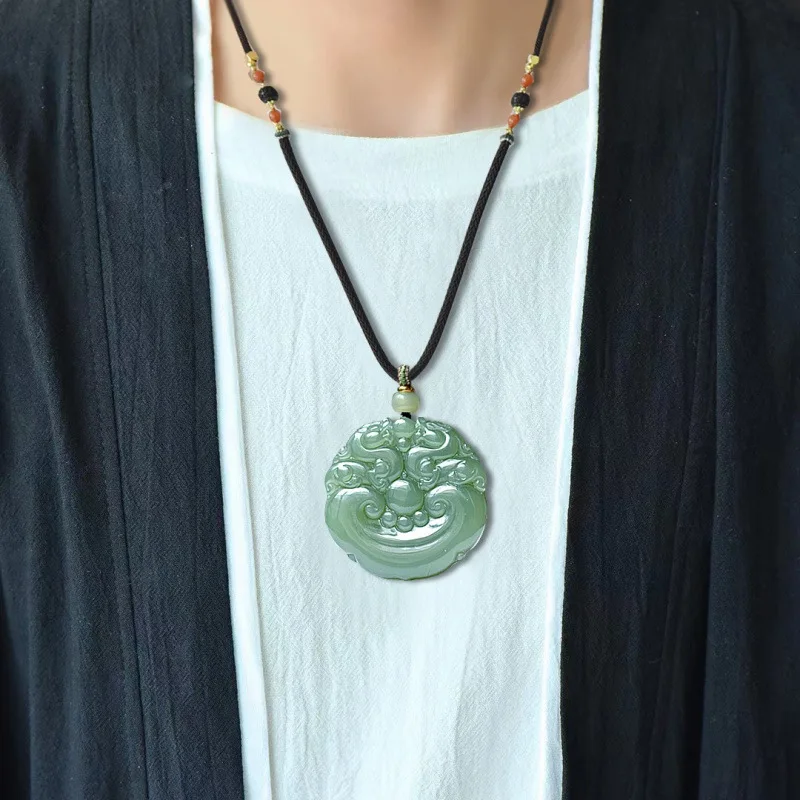 Natural Hetian Jade Everything Goes Well Pendant - New Style Fashionable And Versatile