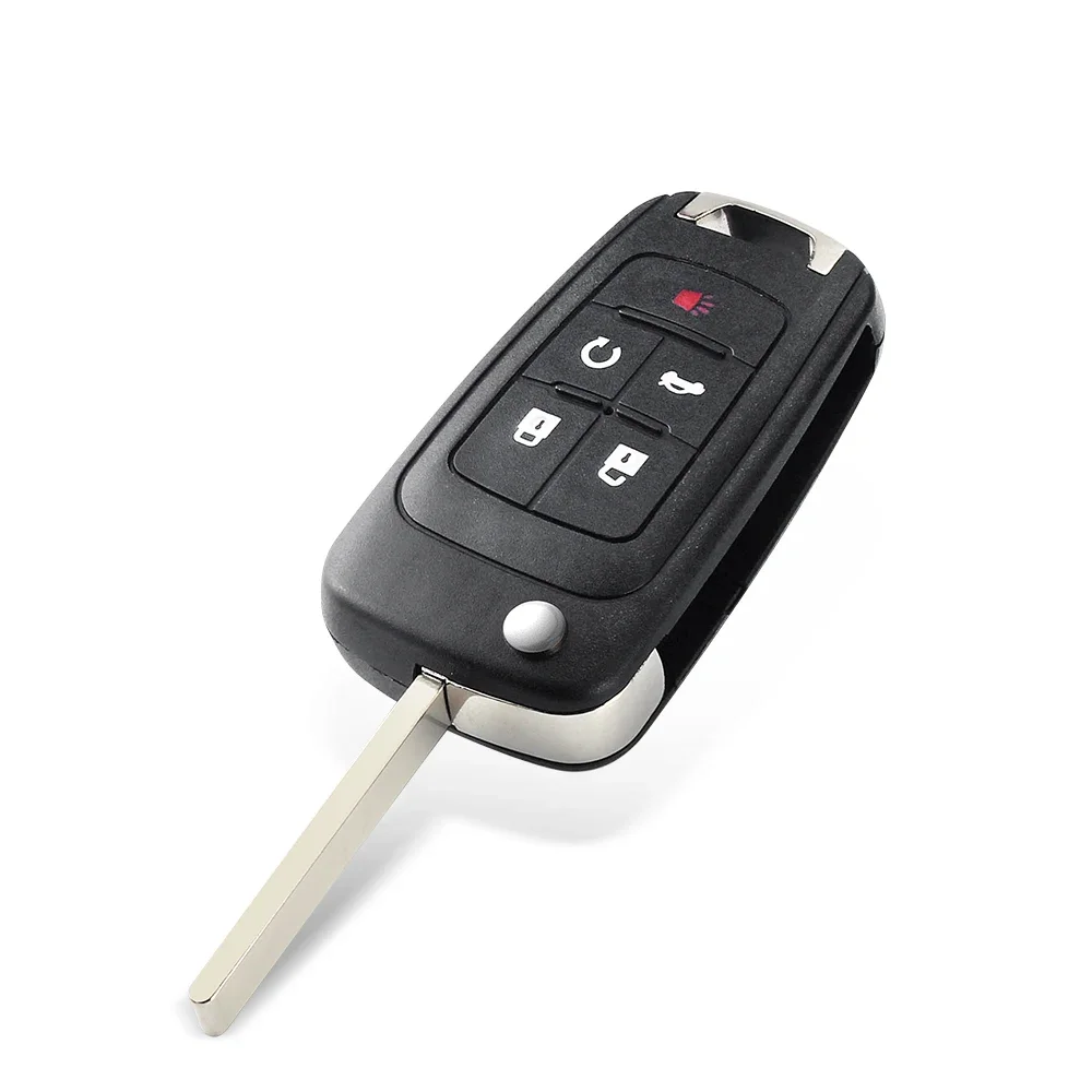 KEYYOU 10pcs Flip Folding Remote Key Shell For Chevrolet Cruze Epica Lova Camaro Impala 2 3 4 5 Buttons HU100 Blade