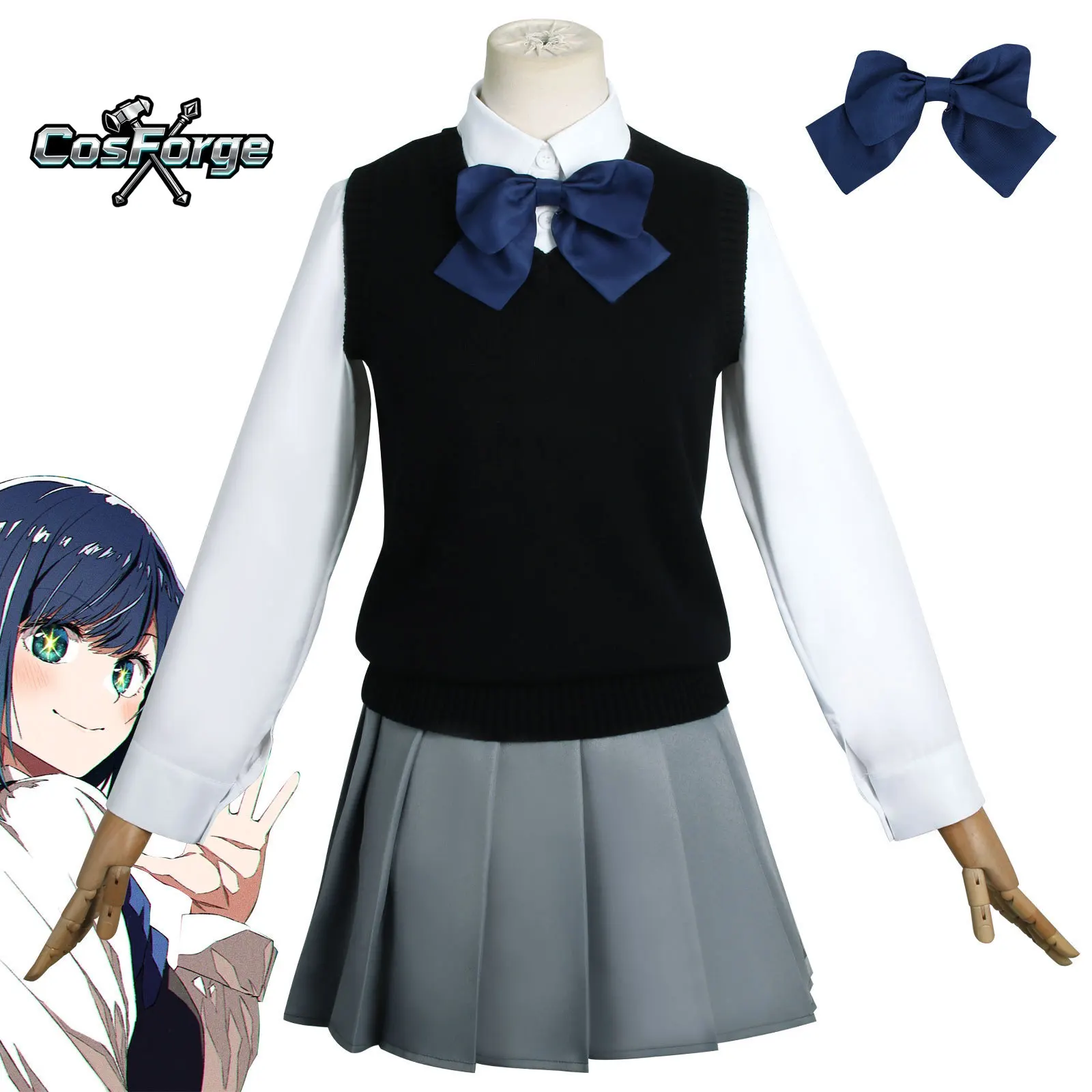 

Oshi No Ko Kurokawa Akane Косплей Костюм Школьная форма Комплект Kurokawa Akane JK Униформа Студенческая летняя рубашка Юбка Jk Костюмы